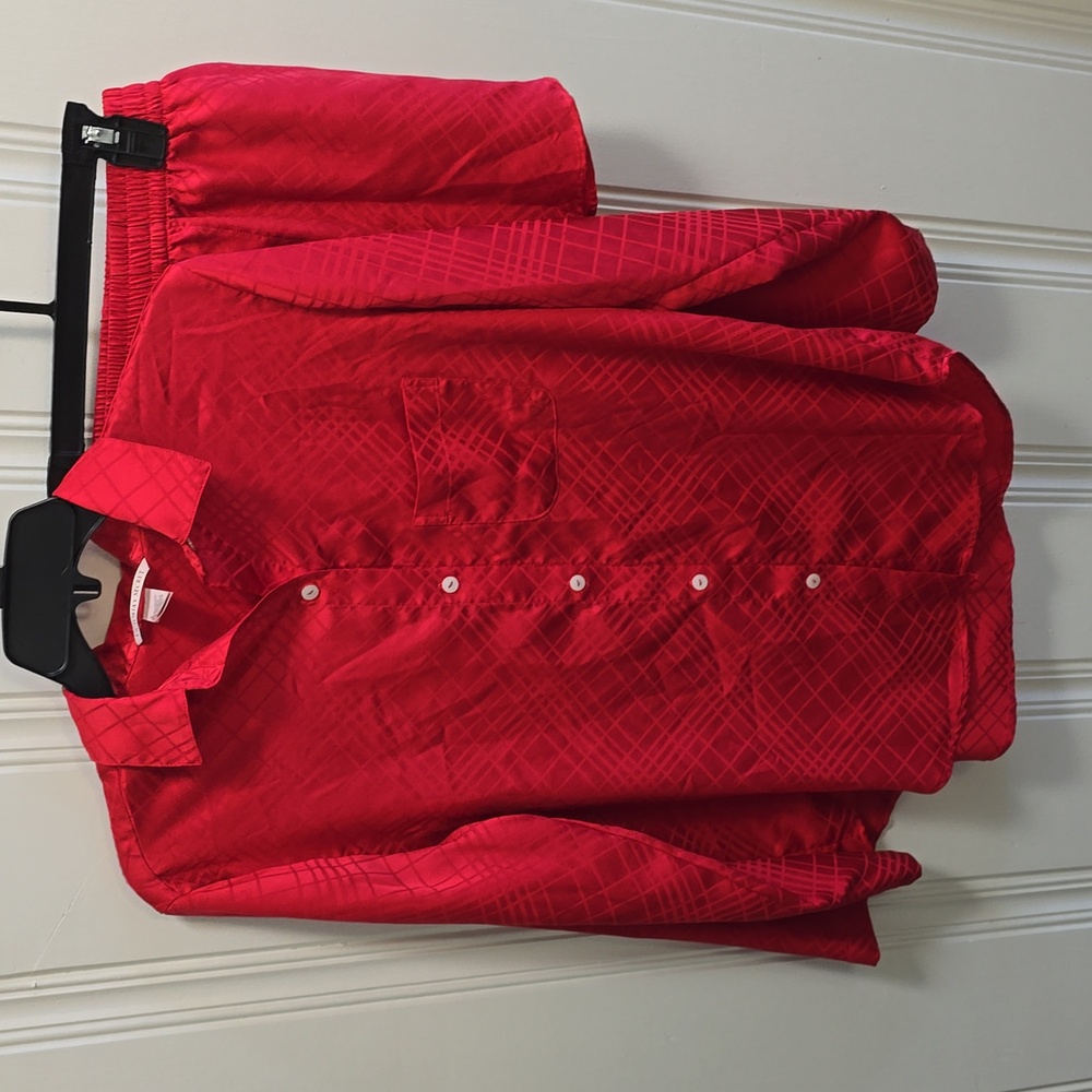 Victorias's Secret Pajama Set Red Size XS Long Sleeve/Shorts